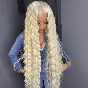 Blonde T Part  Human Hair Wigs
